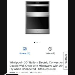 Whirlpool Microwave/Oven Combo 