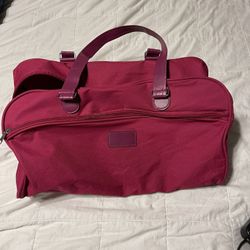 Pink Canvas Duffle Bag Travel Luggage Bag