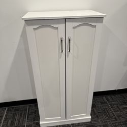 White Wooden Storage Cabinet