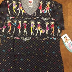 Betty Boop Nurse Scrub Top Size Small