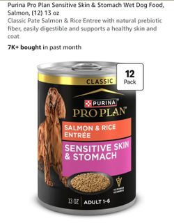 Purina Pro Plan Sensitive Skin & Stomach Wet Dog Food 12-Pack
