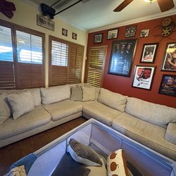 Off White Sectional Couch NO PETS SMOKE FREE HOME