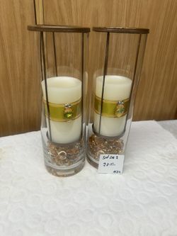 2 Candelabros De Vidrio