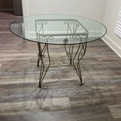 Round Glass Top Table