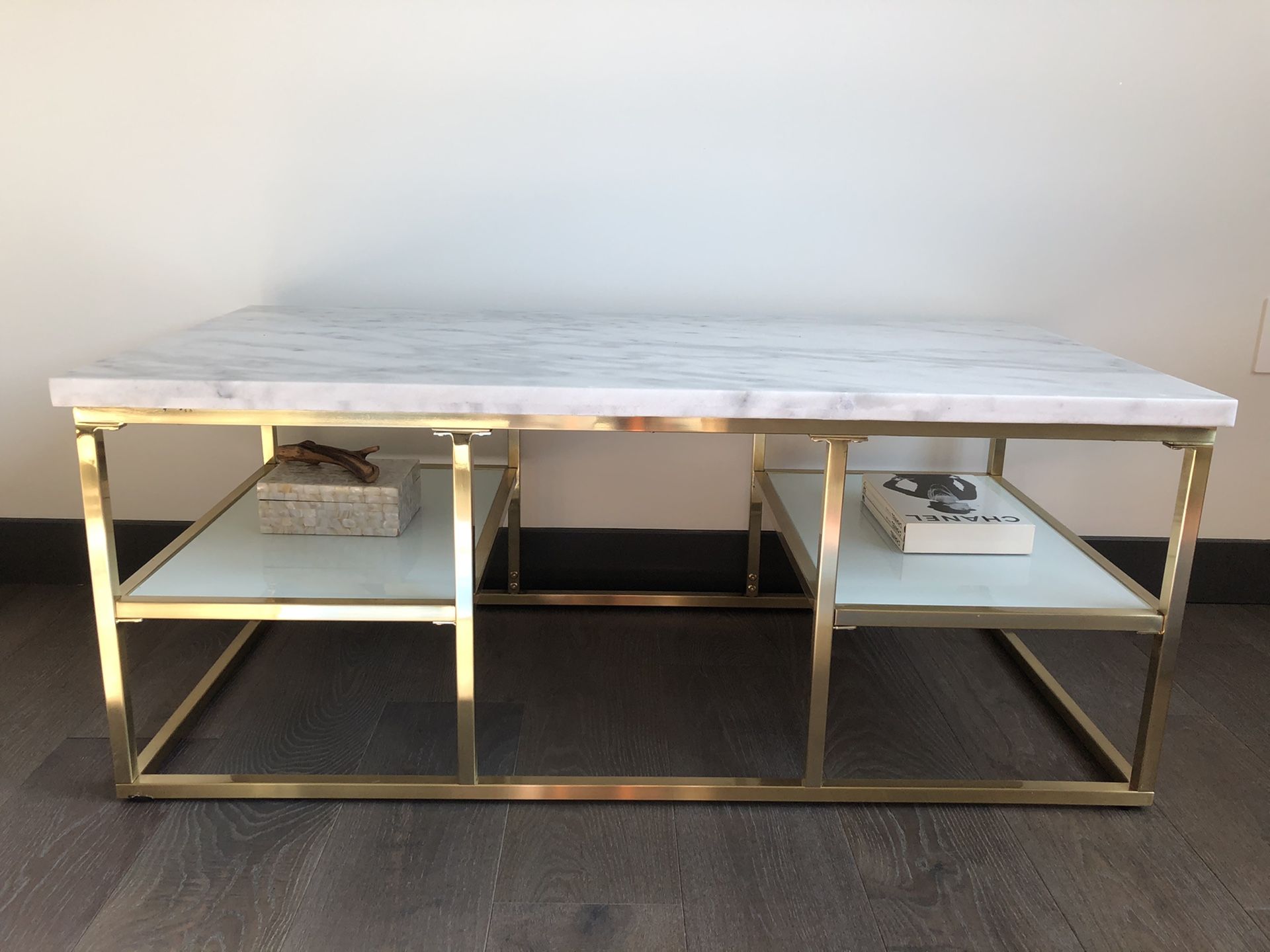 Marble and gold coffee table