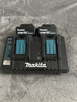 Makita 18v 5.0Ah Batteries/Fast Charger