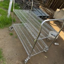 Wire  Stainless Steel Cart 