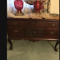 Chippendale Mahogany Low Boy Chest