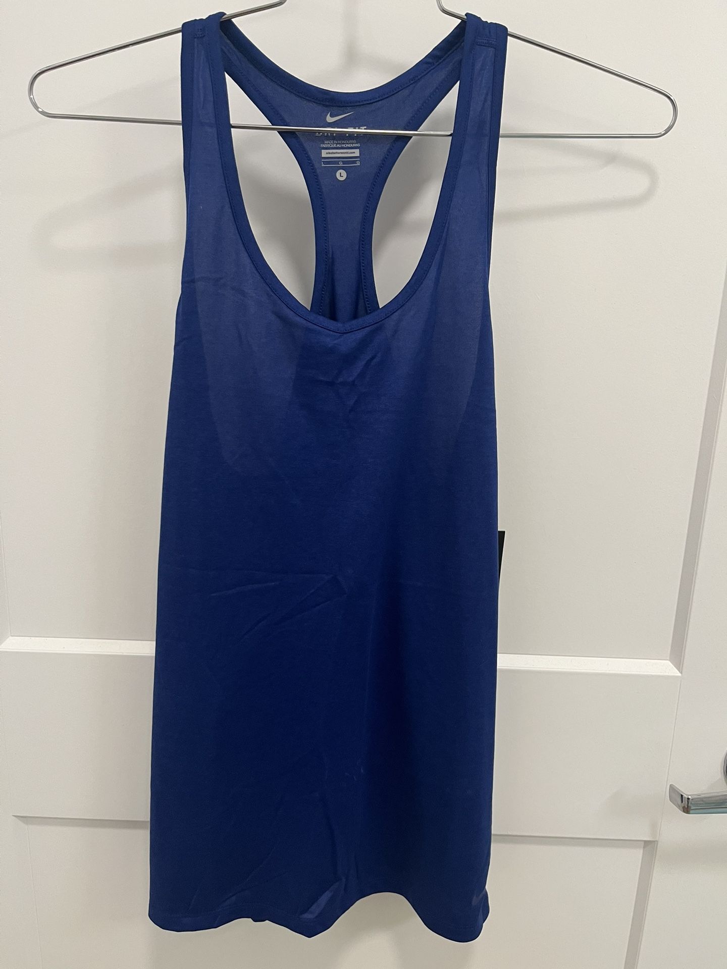 Nike Ladies Dri-fit Tank Top - Royal Blue - Size Large - New