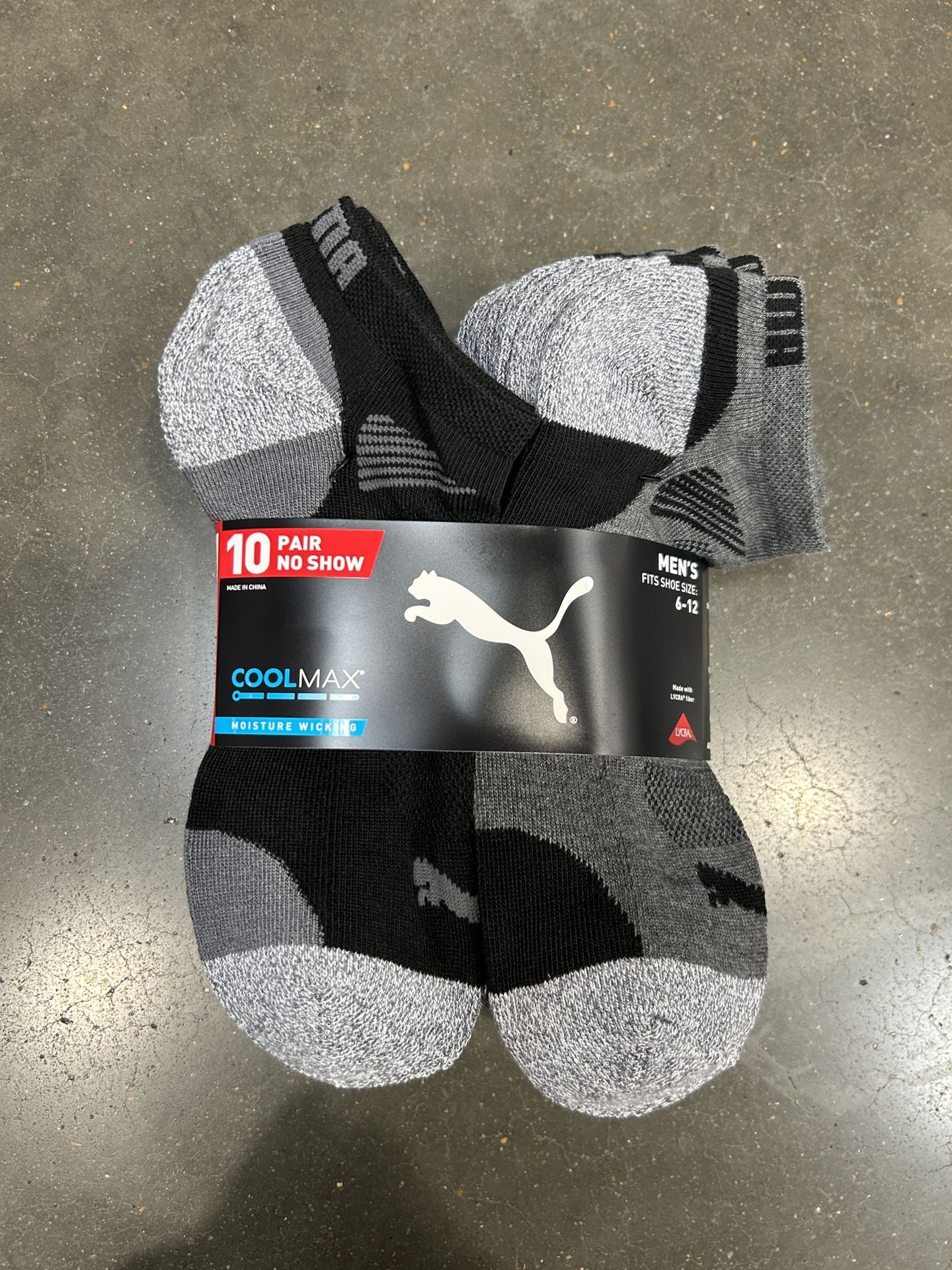 NWT Puma men’s no show socks 10 pairs
