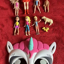 Lot Small Dolls barbie + UNICORN SUNGLASSES For GIRLS  ‼️ Price Is FIRM ‼️