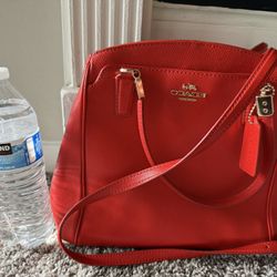 Coach red Crossbody