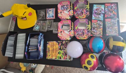 Pokemon cards and hat lot