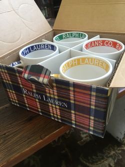 Ralph Lauren Coffee 2 sets of 4 Mugs