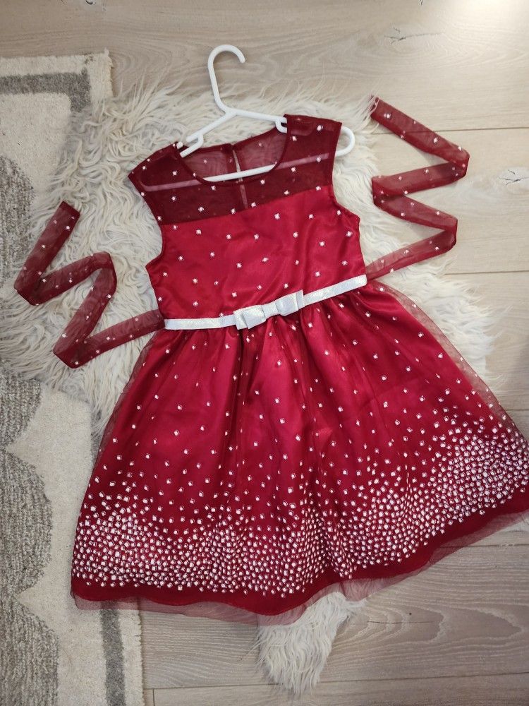 Beautiful Christmas Dress, 5T, $23