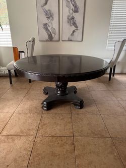 Wooden dining room table