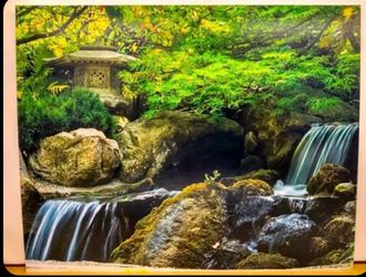Japanese Garden waterfall - original photograph