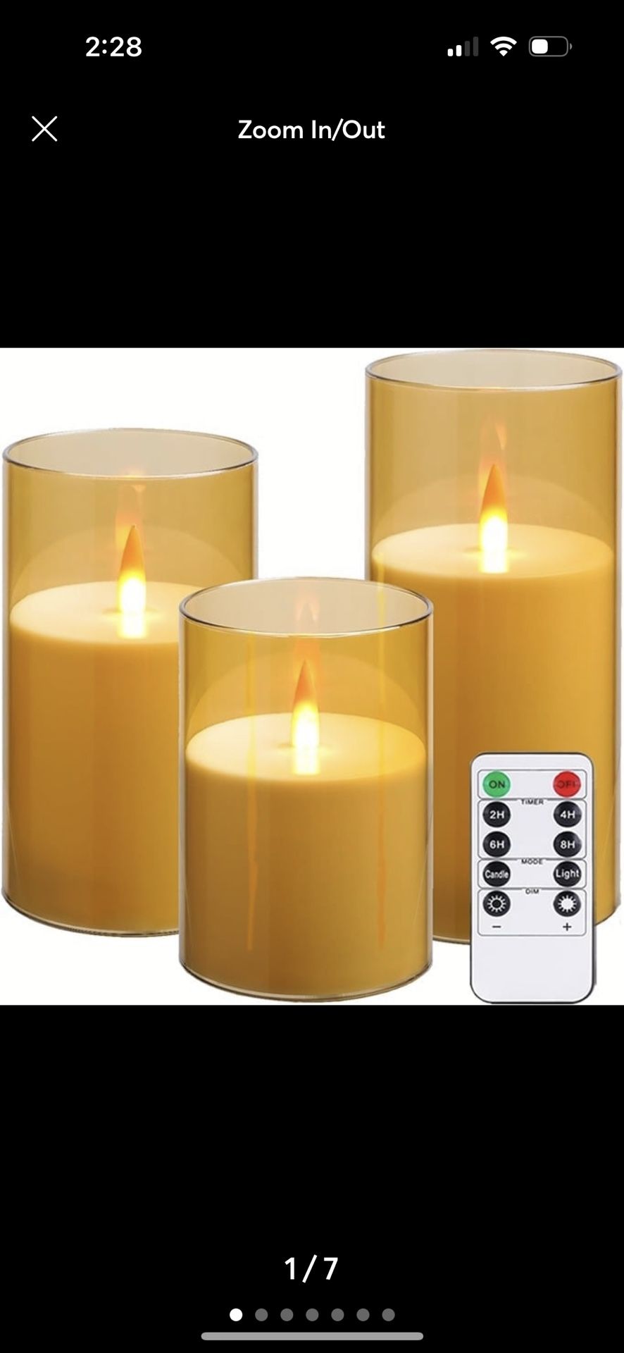 Flickering Flameless Candles,Led Candles W/Timer, Set of 3 Battery Operated