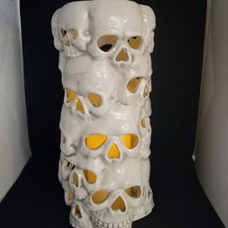 Ceramic Skulls Table Top Accent Halloween