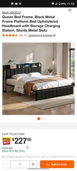 Queen size bed frame