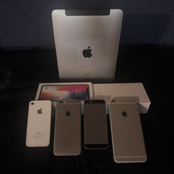 APPLE IPAD AND FOUR IPHONES - INCLUDES A VINTAGE 4s