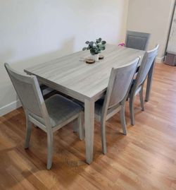 Dining table set with bench