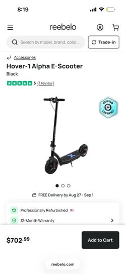 Hover 1 Alpha Scooter w Bluetooth n Speaker