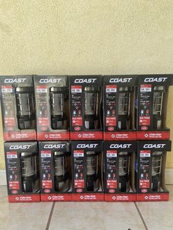 COAST EAL18 Gray EMERGENCY LANTERN White/Red Flashing Light Weather Resist 20324