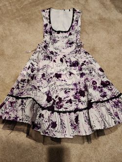 Hot Topic Set Of 2 Music Pattern Dresses Size Medium Lightly Worn
