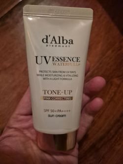 Brand New! d'Alba Piedmont UV Essence Waterfull Tone-Up Pink Correcting Sun Cream