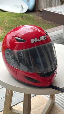 HJC Full-Face Motorcycle Helmet - Red - Size Medium (M)