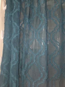 Turquoise shower curtain