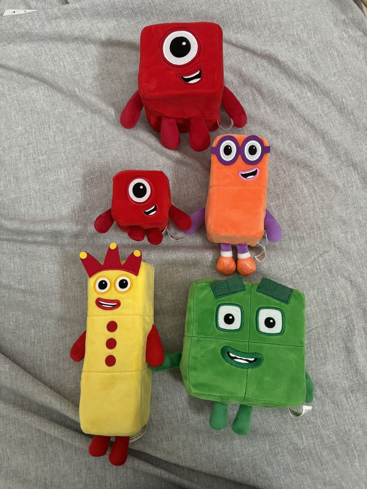 Number Blocks 1-4 Plushies