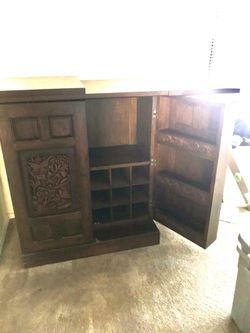 Beautifully carved Teak bar