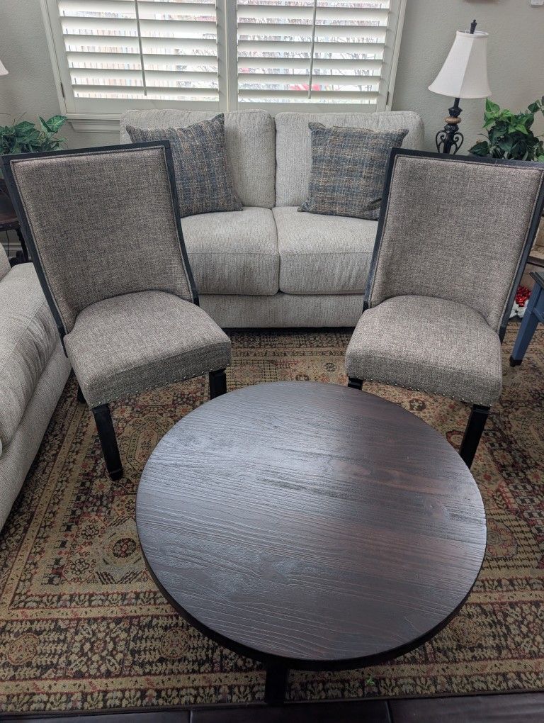 Two Chairs With Coffee Table