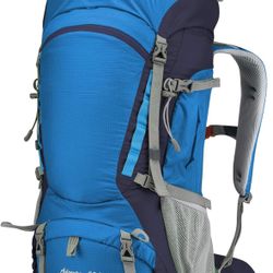 MOUNTAINTOP 55L Hiking Internal Frame Backpack Backpacking for Men with Rain Cov