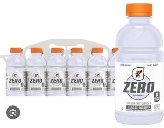 Gatorade G Zero Thirst Quencher, Glacier Cherry, 12 Ounce Bottles, 24 Count