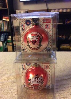 2 Chicago Bulls Christmas Ornaments