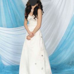 Prom Debutante Wedding Homecoming White Dress With Corset Back And Hand Sewn Sequins