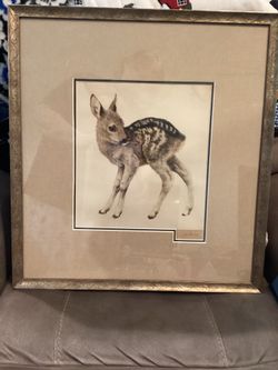 Authentic Kurt Meyer-Eberhardt "Stehendes Rehkitz" (Standing Fawn)- Framed