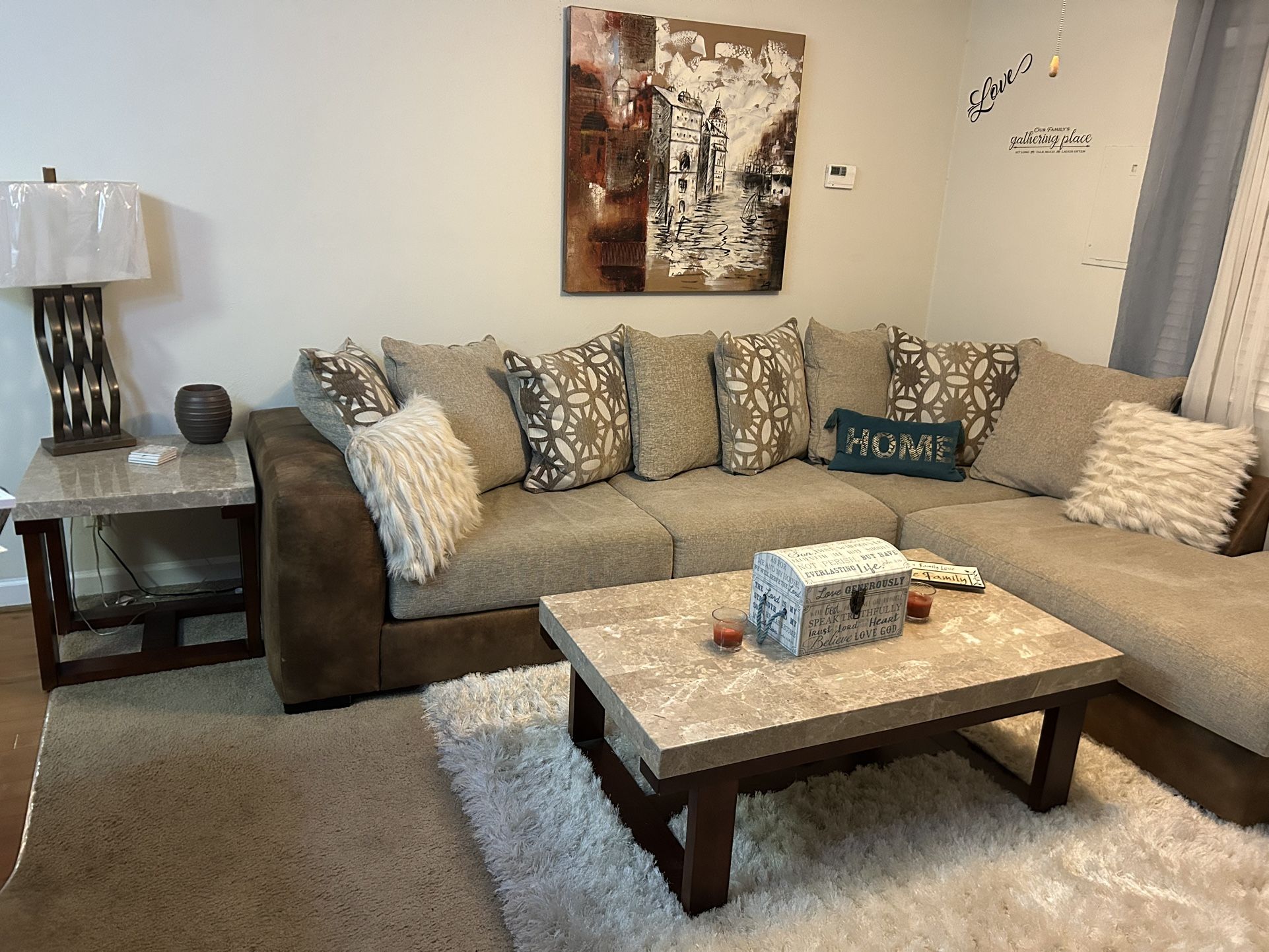 Living Room, Rug, Coffee Table Ans End Table