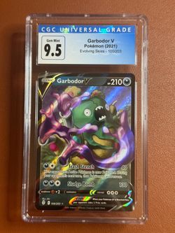 Garbodor V (100/203) Pokemon Evolving Skies Ultra Rare Holo Full Art - CGC 9.5