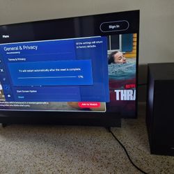 43-inch Samsung Crystal UHD 4K With Samsung TV Soundbar And Subwoofer