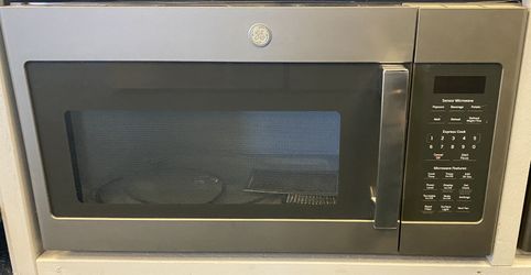Black Stainless Steel GE Over The Range Microwave  (8-0071)