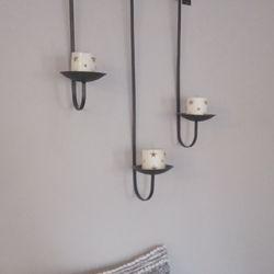 Metal Wall Hanging Candle Candelabra