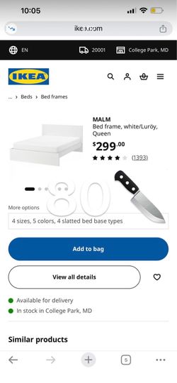 IKEA Bed Frames + Mattress+chair