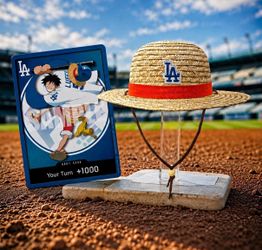 🚨🚨 WE ARE BUYING 🚨🚨 LA DODGERS LUFFY ONE PIECE CARD & STRAW HAT