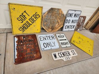 Original Heavy Metal Embossed Sign Vintage Mancave Signage Garage Art