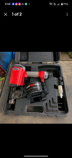 SENCO RoofPro 450 Pneumatic 15° Coil Roofing Nailer w/ Hard Case & Accessories