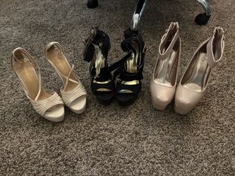 3 pairs high heels